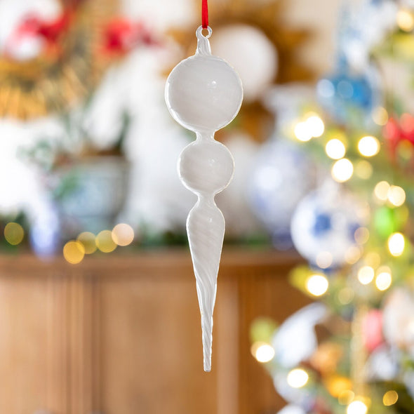 Milky Way Swirl Glass Finial Ornament