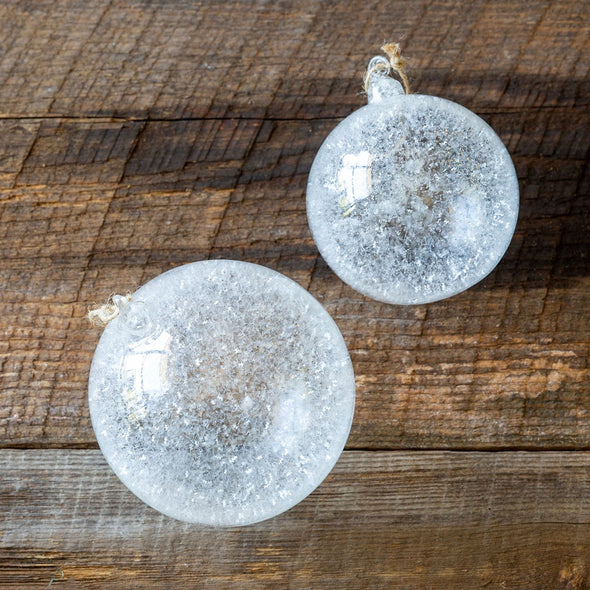 Frosted Glass Ball Ornament