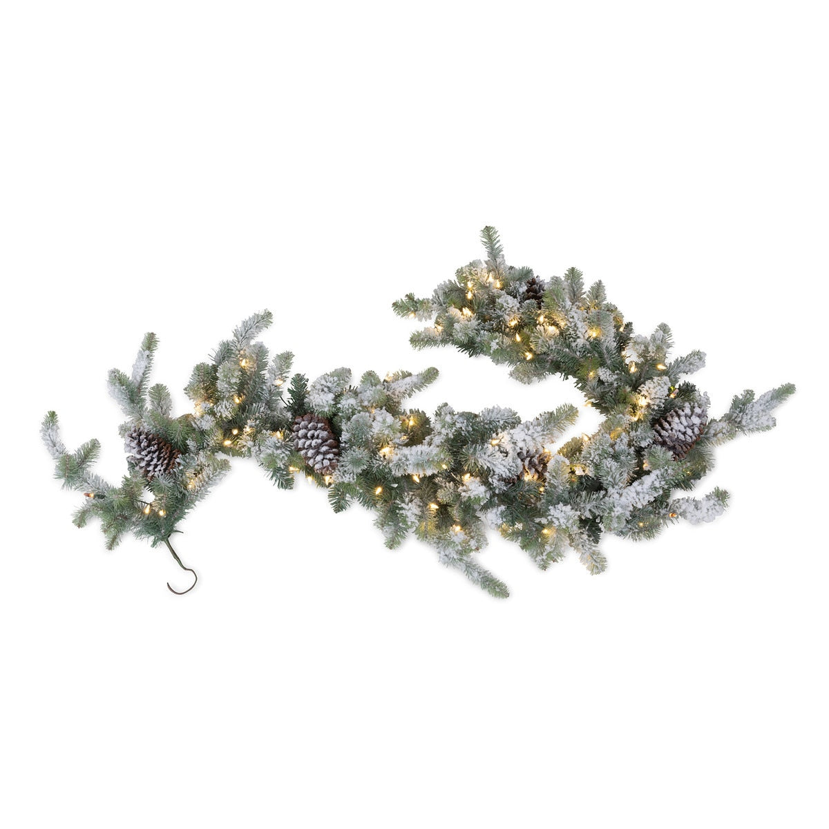 Blue Spruce Flocked Garland w/LED