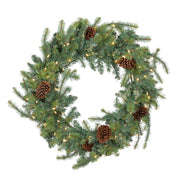 Blue Spruce Wreath with LED Lights