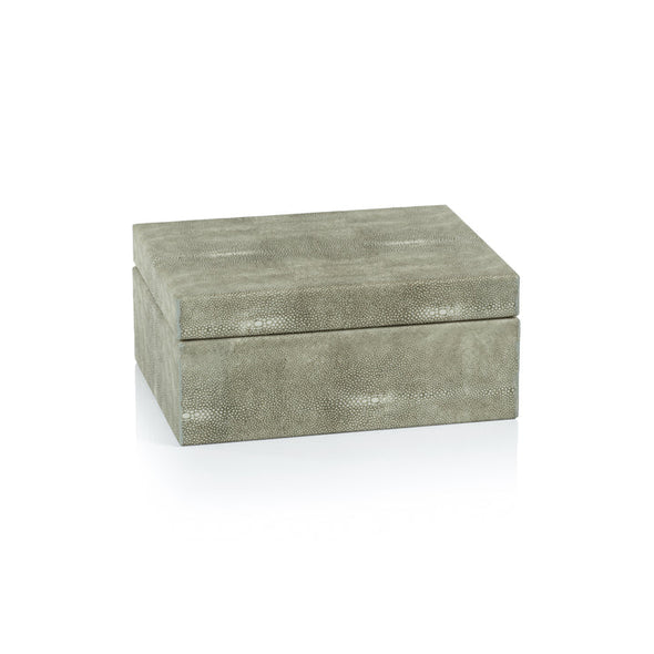 Moorea Shagreen Leather Box with Suede Interior