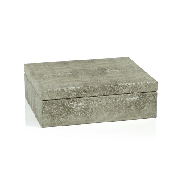 Moorea Shagreen Leather Box with Suede Interior