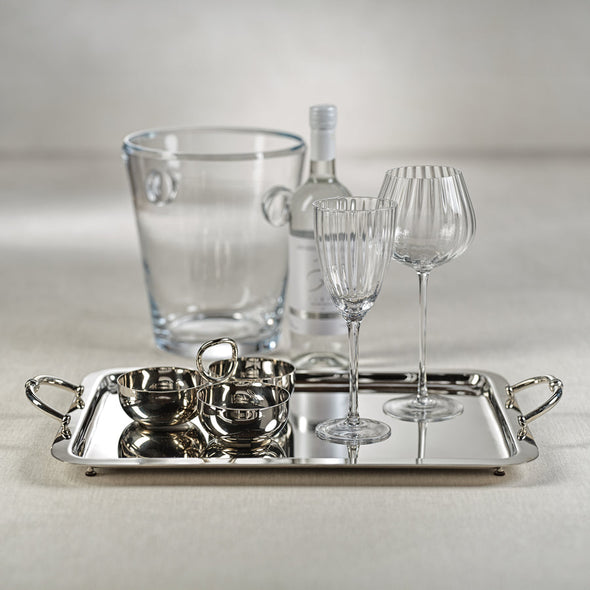 Manetta Steel and Brass Tray