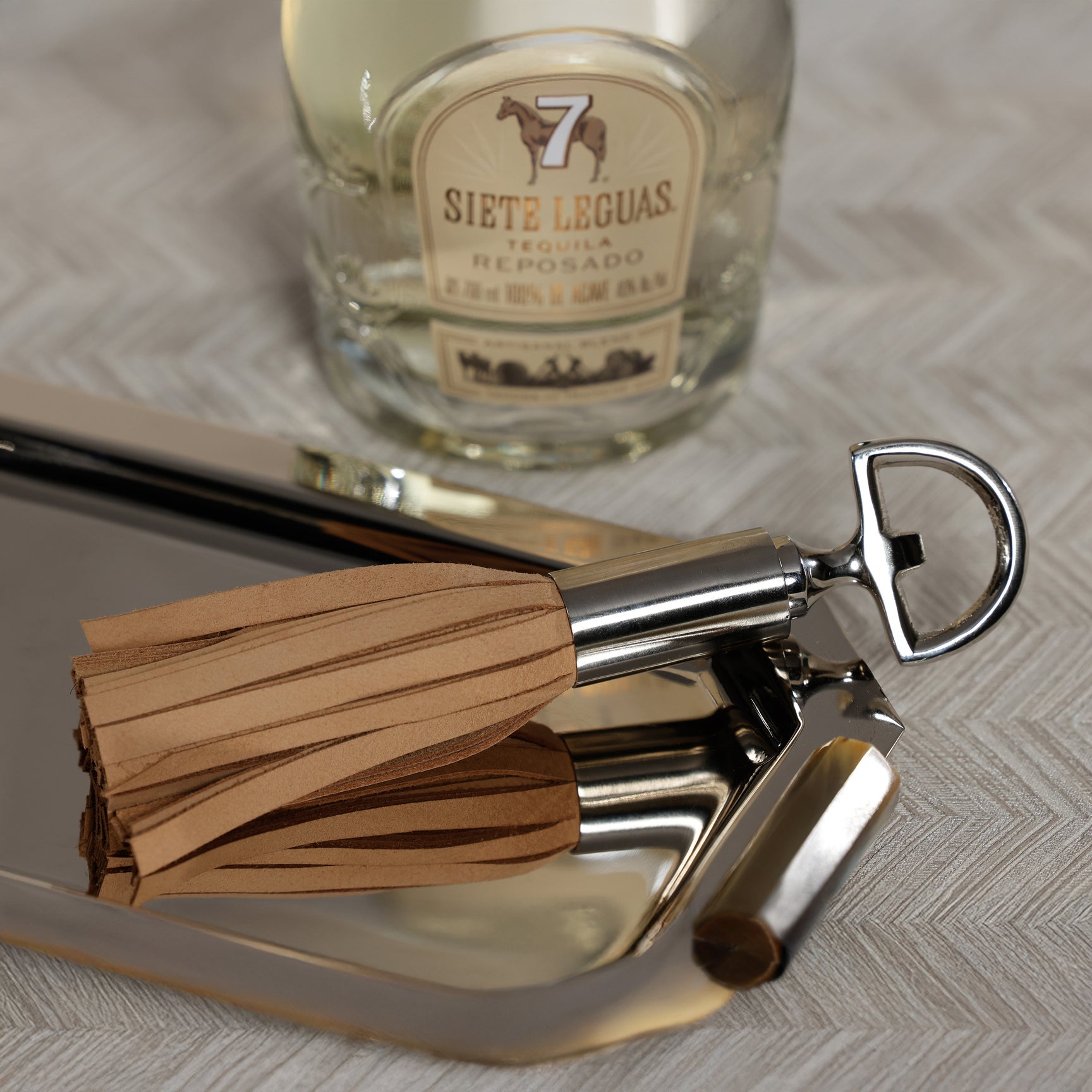 Royal Leather Tassel Bottle Opener