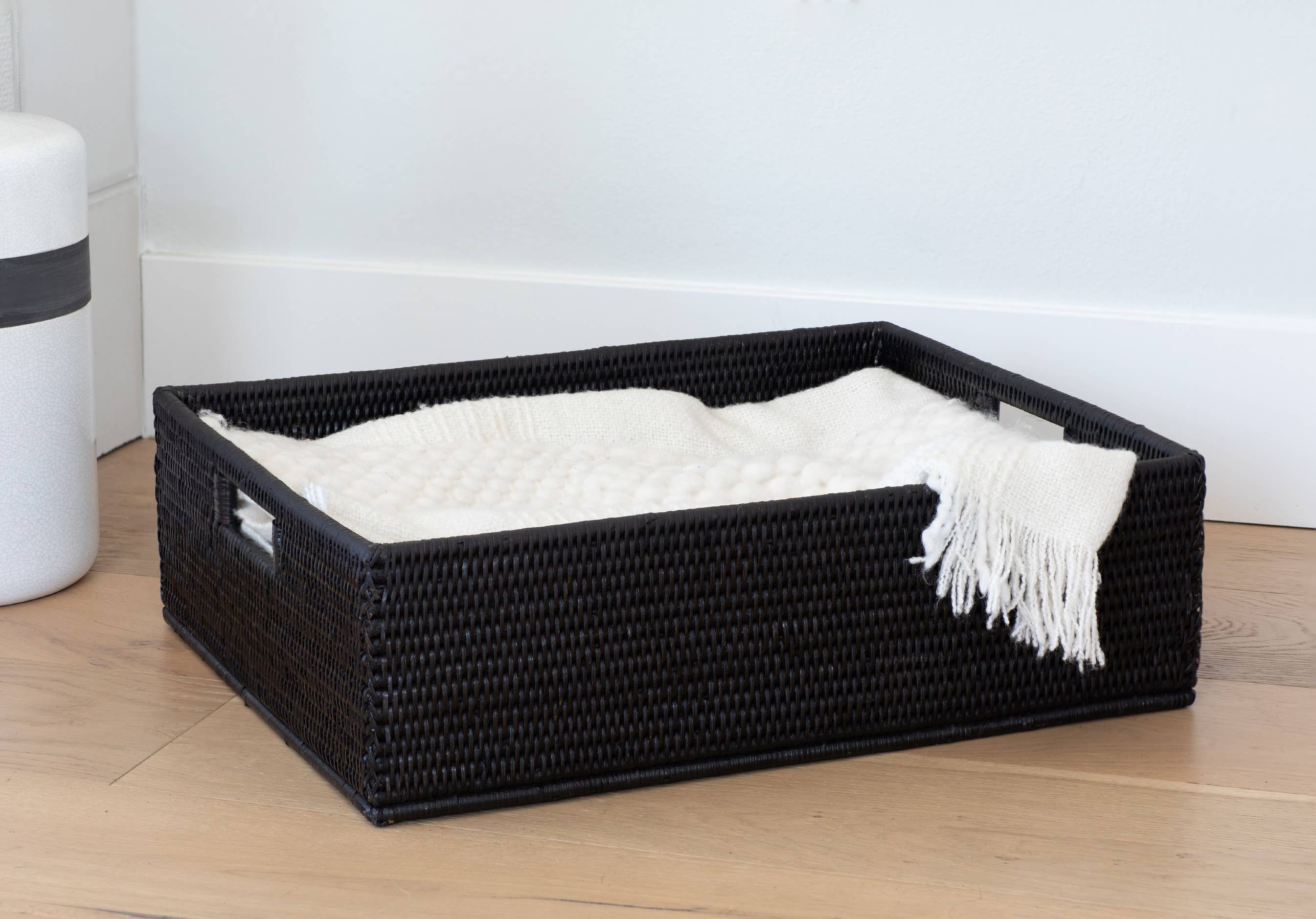 Artifacts Rattan™ Rectangular Storage Basket: Honey Brown