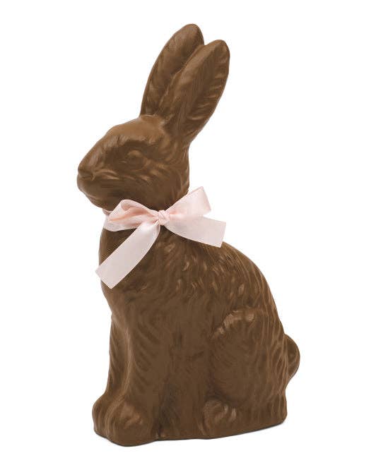 12" Resin Chocolate Bunny Decor
