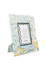 Blue Hand-Marbled Large Wall Picture Frame