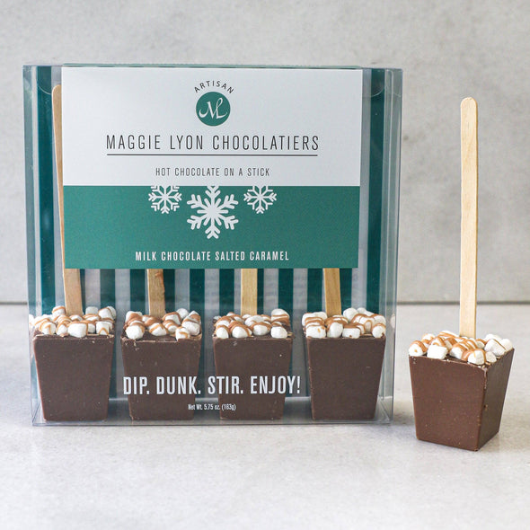 Milk Chocolate Salted Caramel Hot Chocolate Sticks