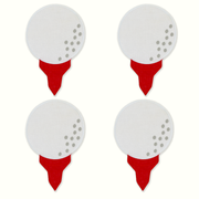 Golf Tee Linen Cocktail Napkins - Set of 4