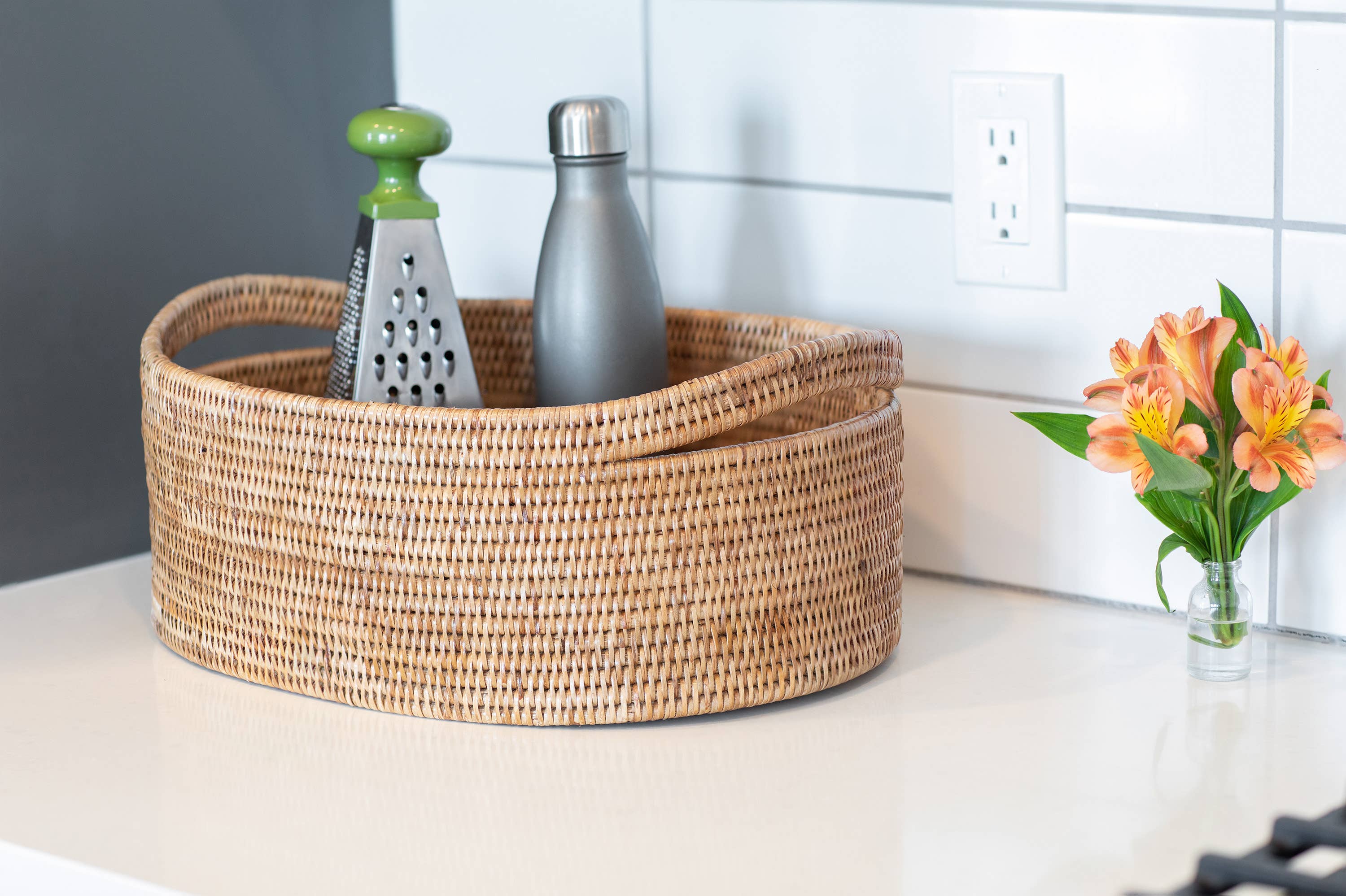 Artifacts Rattan™ Oval Basket: Honey Brown