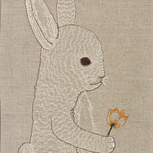 Bunny Tulip Tea Towel