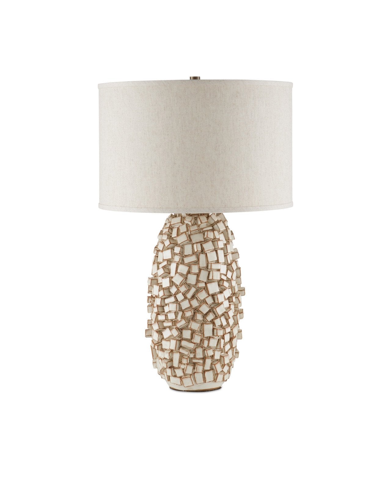 Sugar Cube Ivory Table Lamp