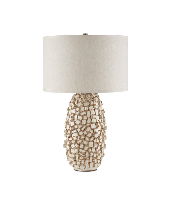 Sugar Cube Ivory Table Lamp