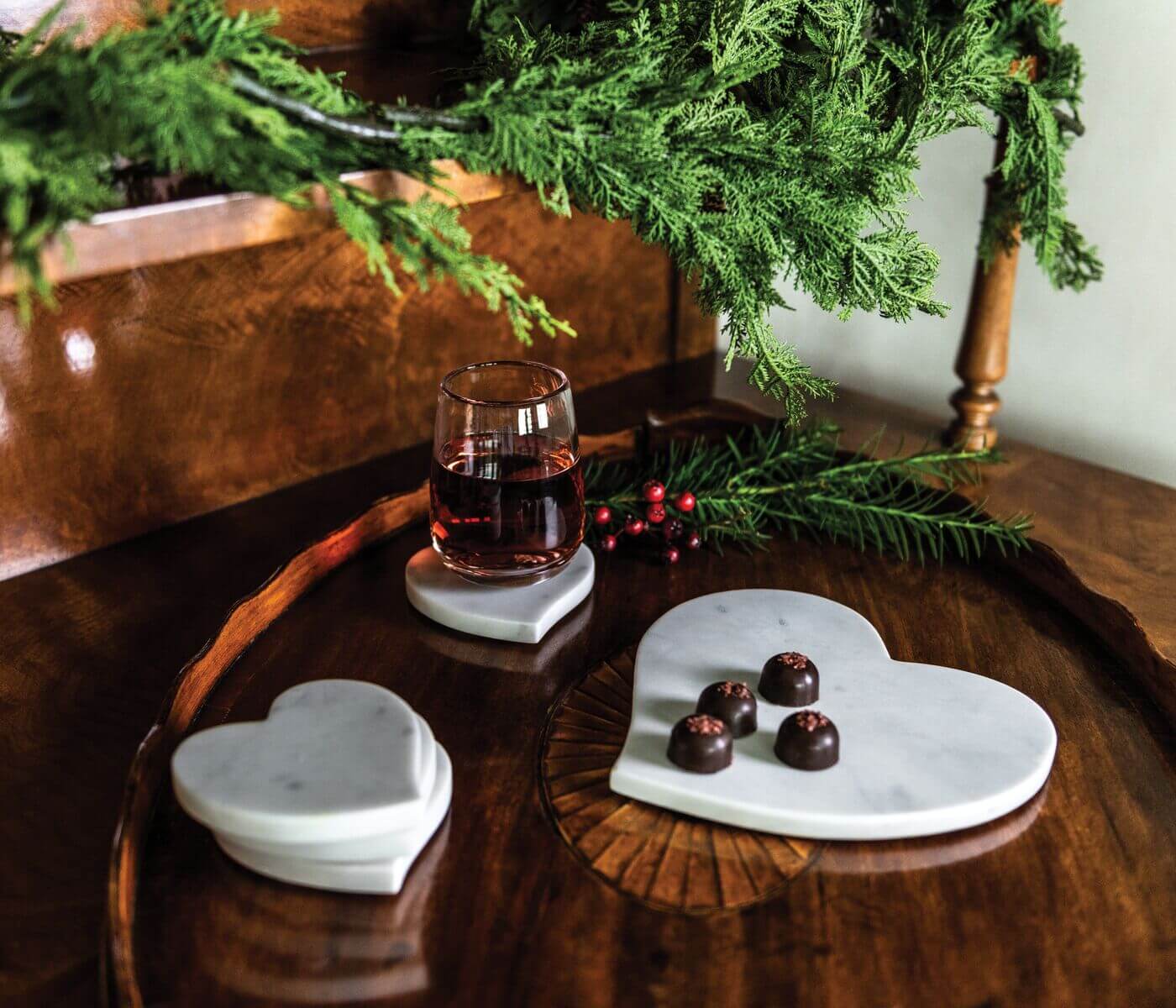 Heart White Marble Board