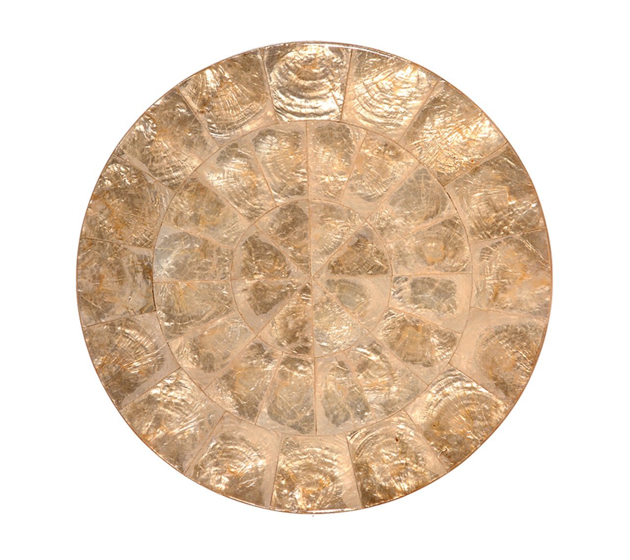 Round Capiz Placemat in Champagne - Kim Seybert, Inc.