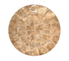 Round Capiz Placemat in Champagne - Kim Seybert, Inc.
