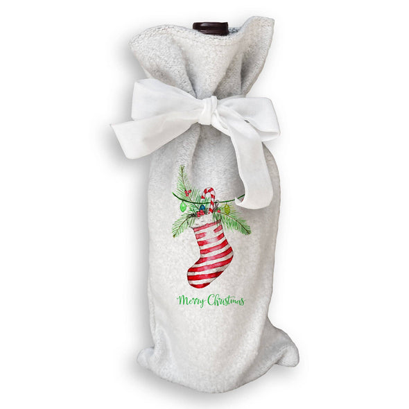 Stocking with Merry Christmas Guest Towel