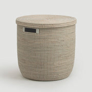 Seagrass Storage Basket with Lid | Medina Flat Lid Large