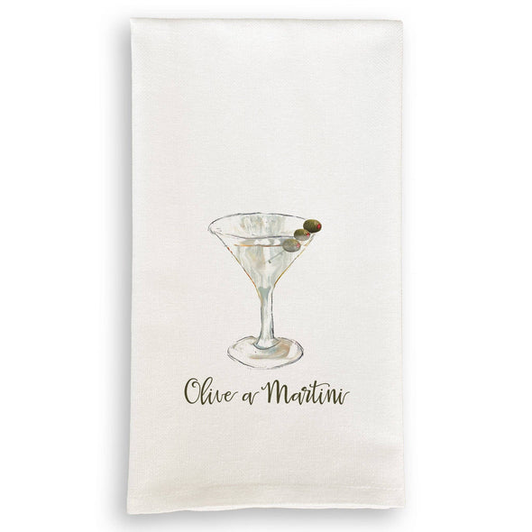 Olive A Martini Dishtowel (no words)