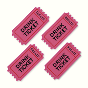 Drink Ticket Cocktail Napkins - Set of 4