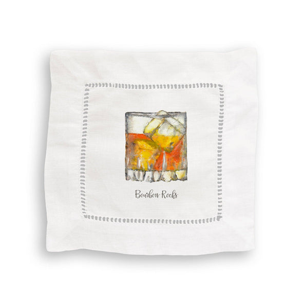 Bourbon Rocks Dishtowel (no words)