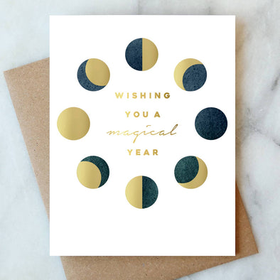 Phases of the Moon Birthday Card Greeting & Note Cards Abigail Jayne Design   