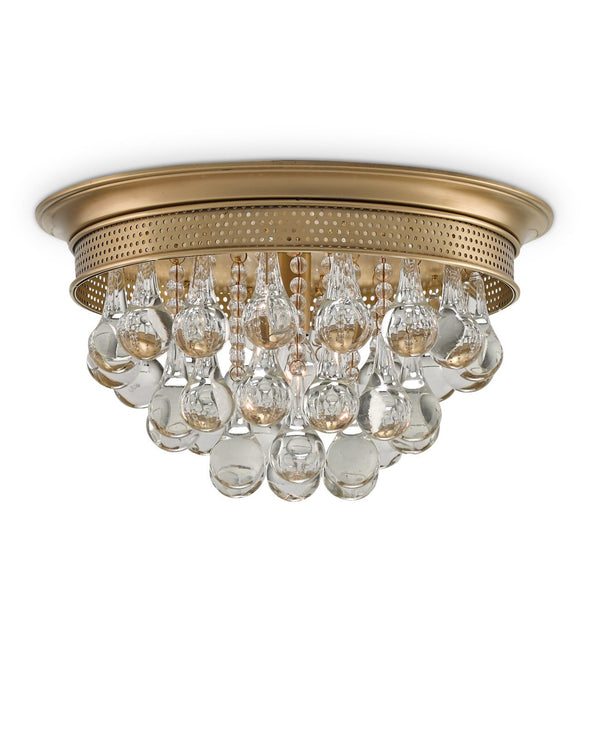 Worthing Brass Flush Mount