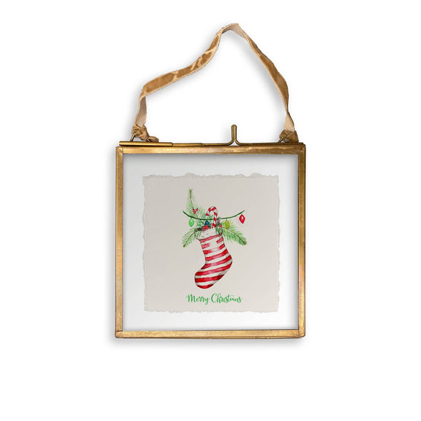 Stocking with Merry Christmas Guest Towel