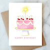 Sparkler Cake Greeting Card  Abigail Jayne Design   