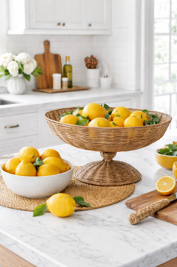 Wicker Centerpiece Bowl: Large