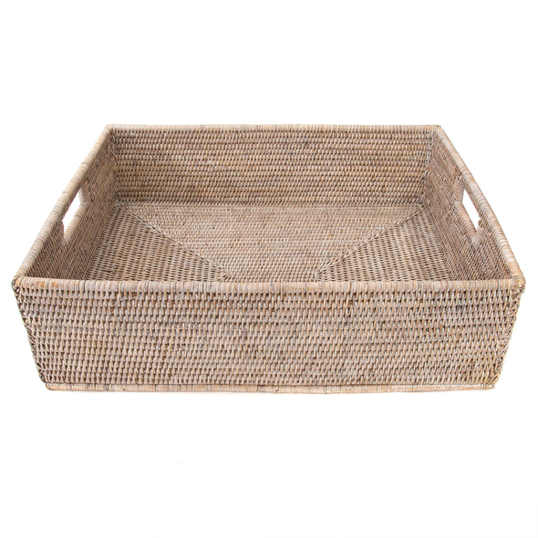 Artifacts Rattan™ Rectangular Storage Basket: Honey Brown