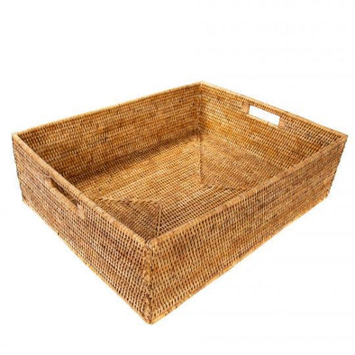 Artifacts Rattan™ Rectangular Storage Basket: Honey Brown