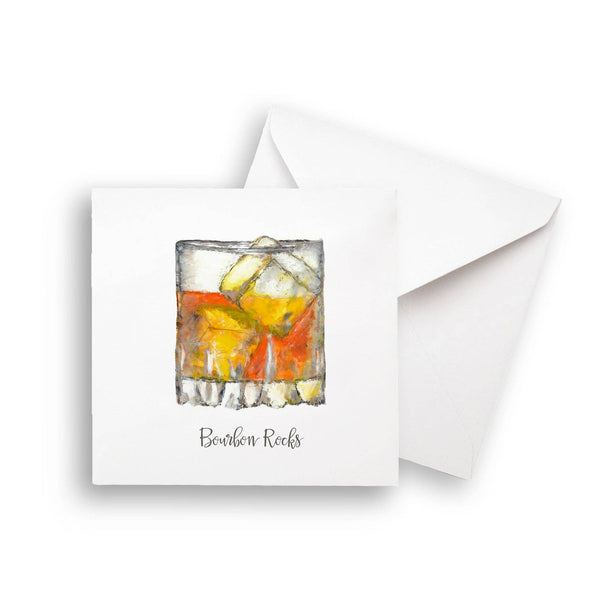 Bourbon Rocks Dishtowel (no words)