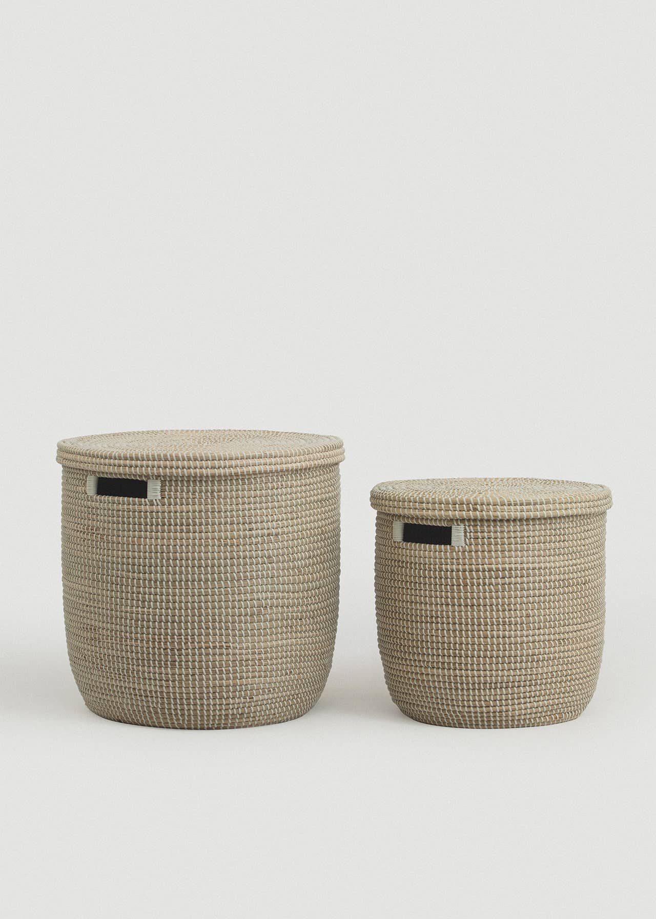 Seagrass Storage Basket with Lid | Medina Flat Lid Large