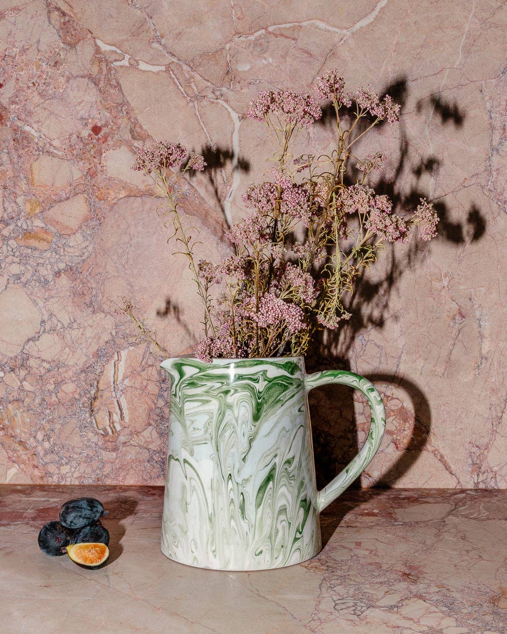 Marbled Olive Pitcher