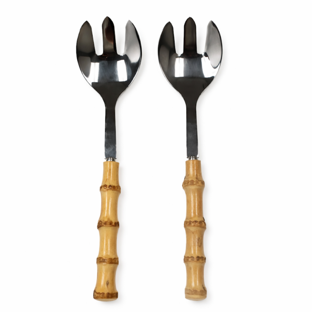 Elizabeth Lamont Bamboo Salad Server Set