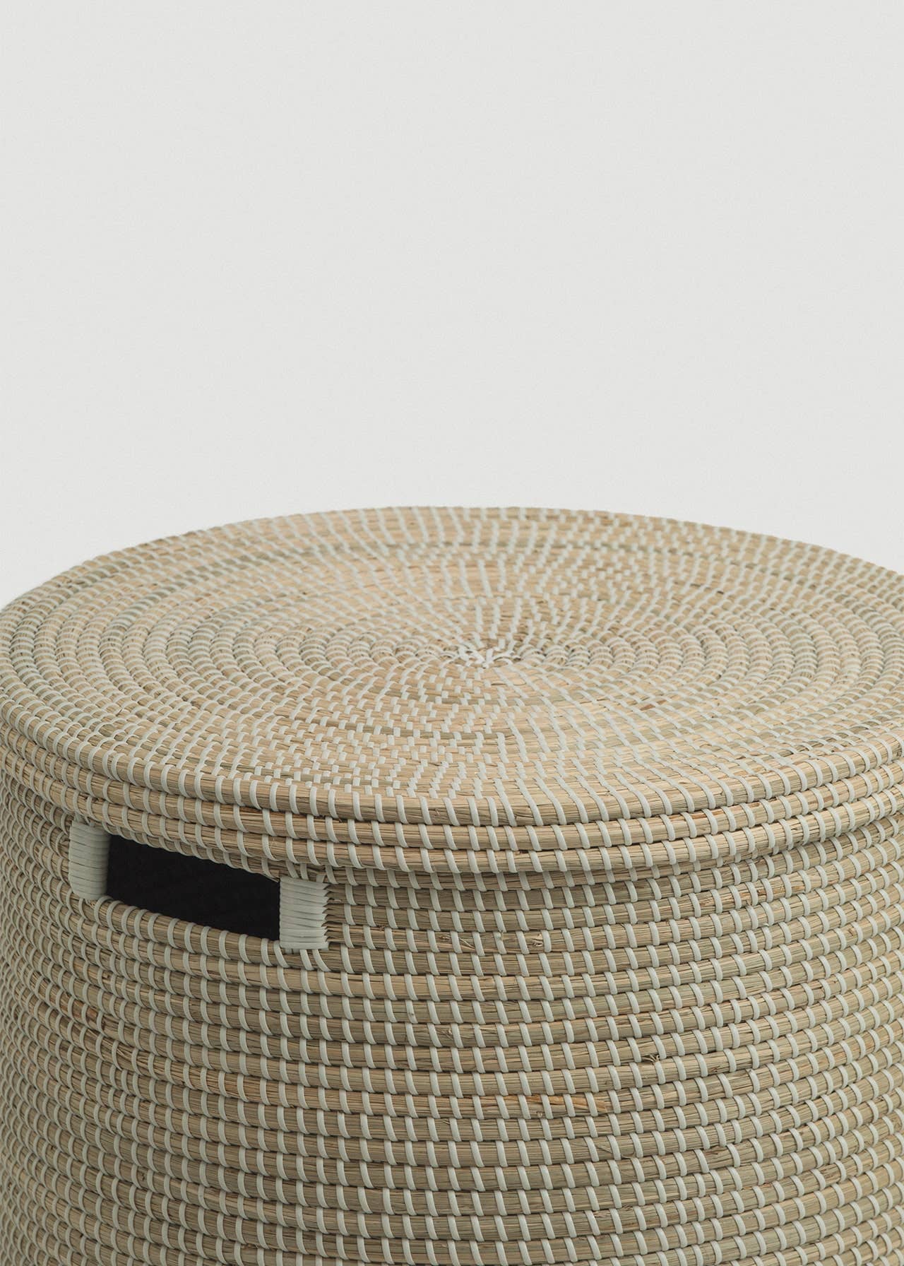 Seagrass Storage Basket with Lid | Medina Flat Lid Large