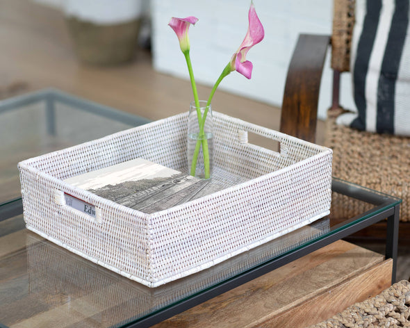 Artifacts Rattan™ Rectangular Storage Basket: Honey Brown