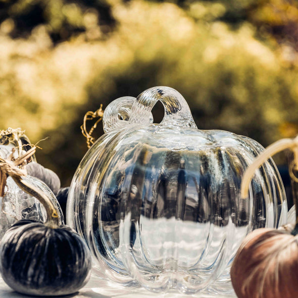 Glass Pumpkin with a Twist