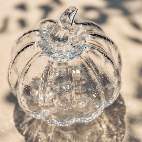 Glass Crackle Pumpkin