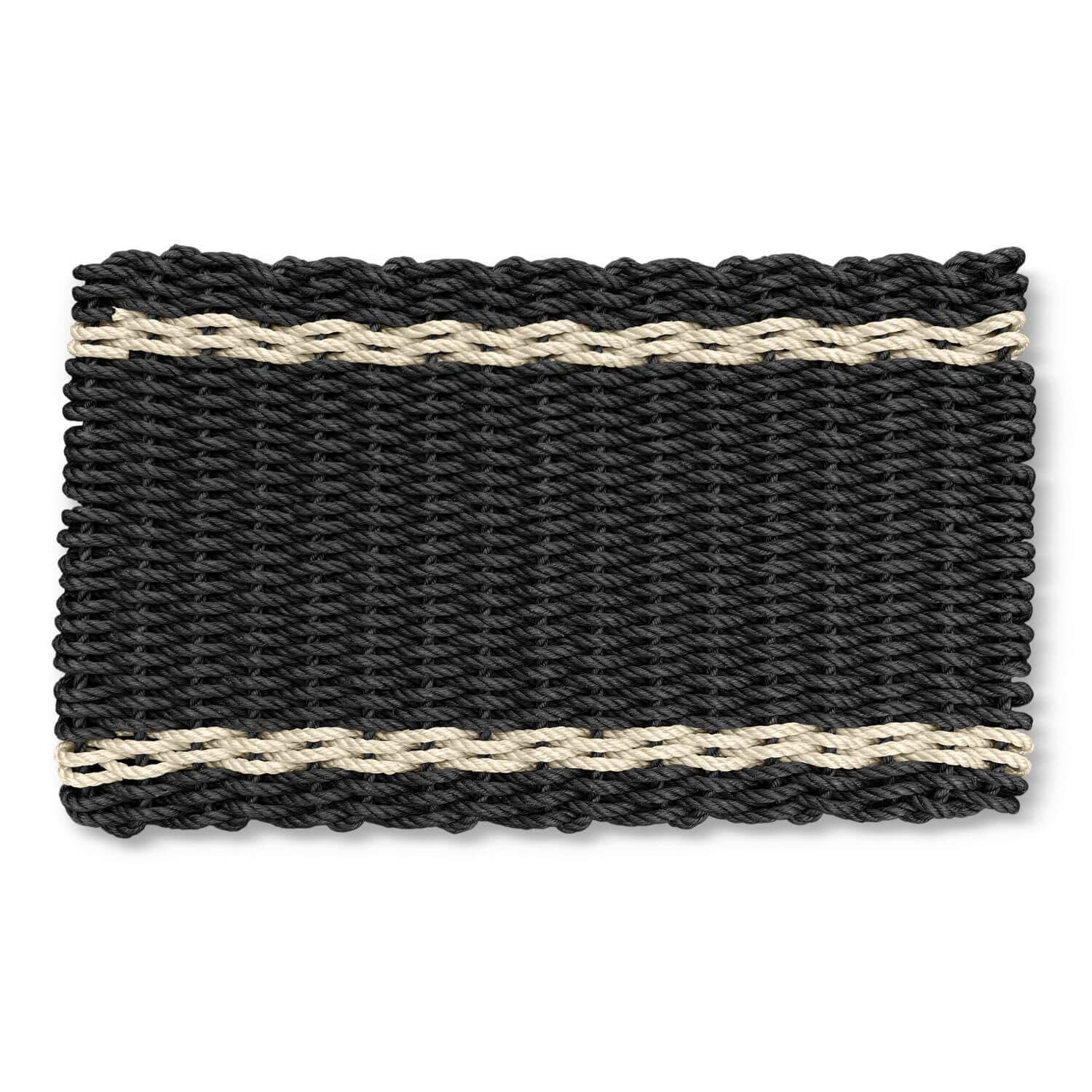 Lobster Rope Doormat: Black/Tan: 24x36