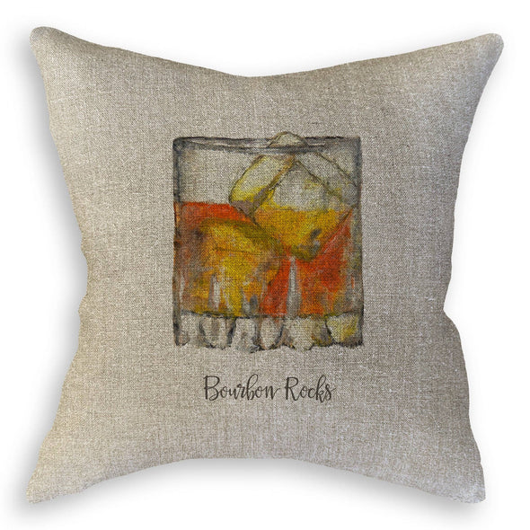 Bourbon Rocks Dishtowel (no words)