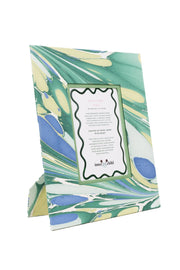 Hand-Marbled Green & Blue Picture Frame