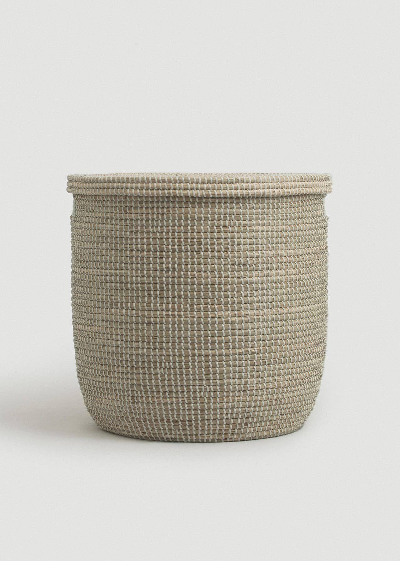 Seagrass Storage Basket with Lid | Medina Flat Lid Large