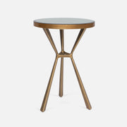 Paislee Brass Angular Tripod Table