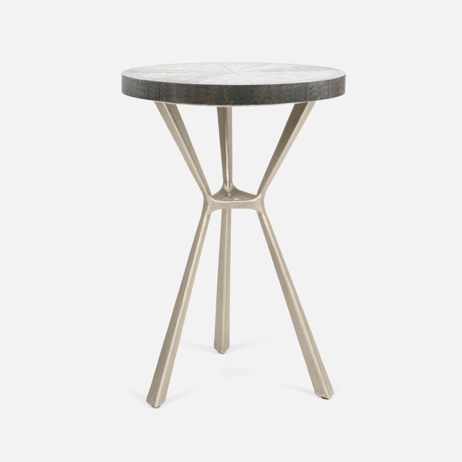 Paislee Brass Angular Tripod Table