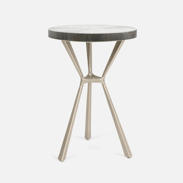 Paislee Brass Angular Tripod Table