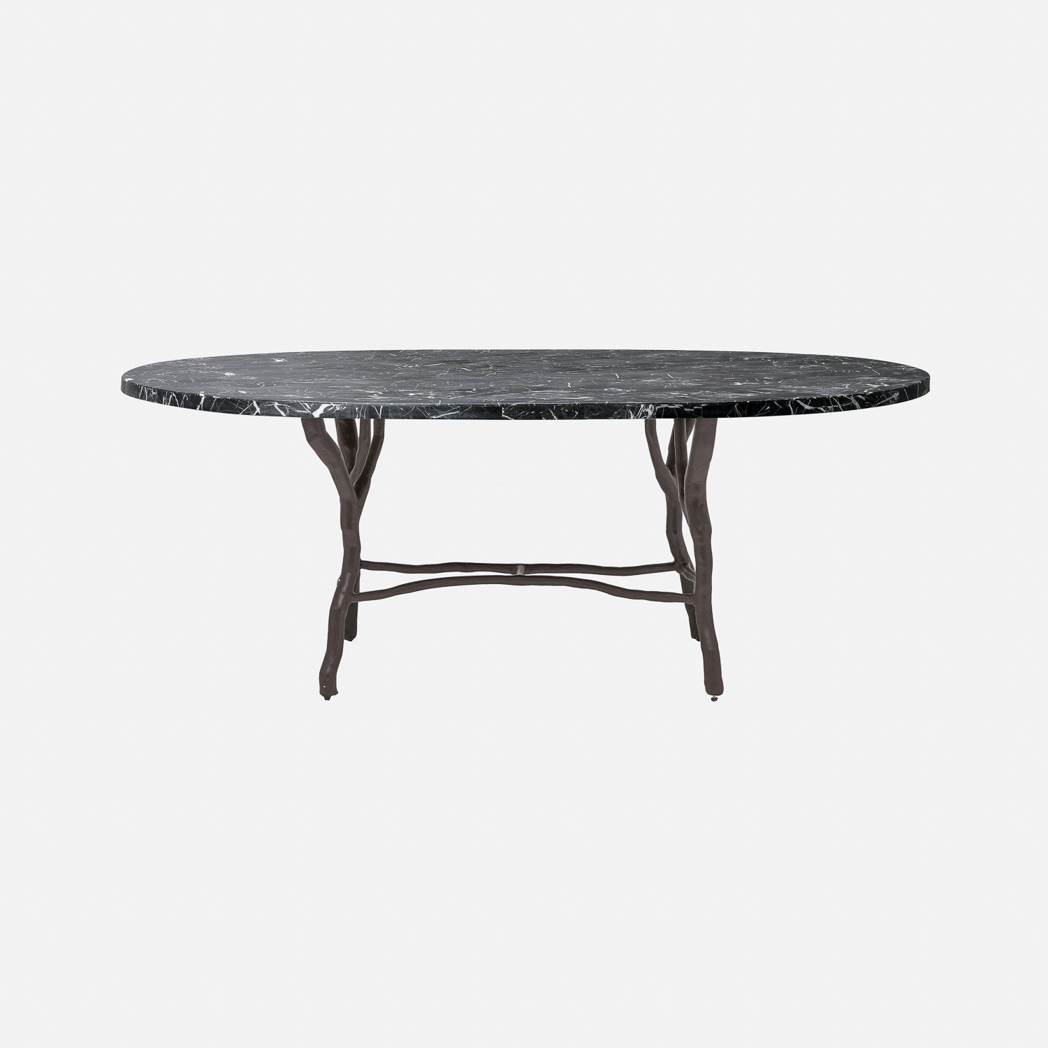 Royce Dark Bronze Oval Dining Table