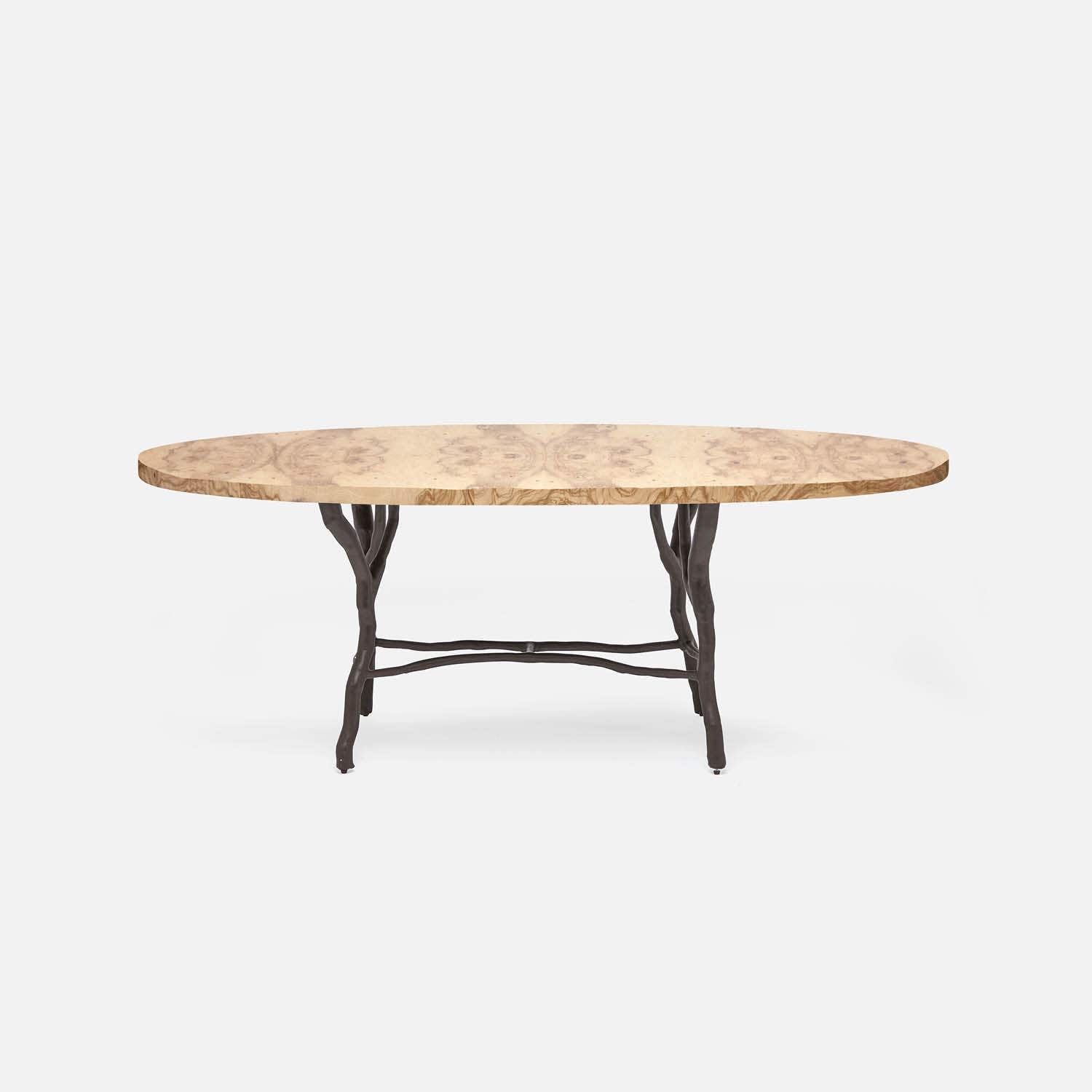 Royce Dark Bronze Oval Dining Table