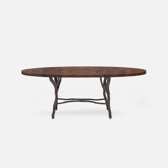 Royce Dark Bronze Oval Dining Table